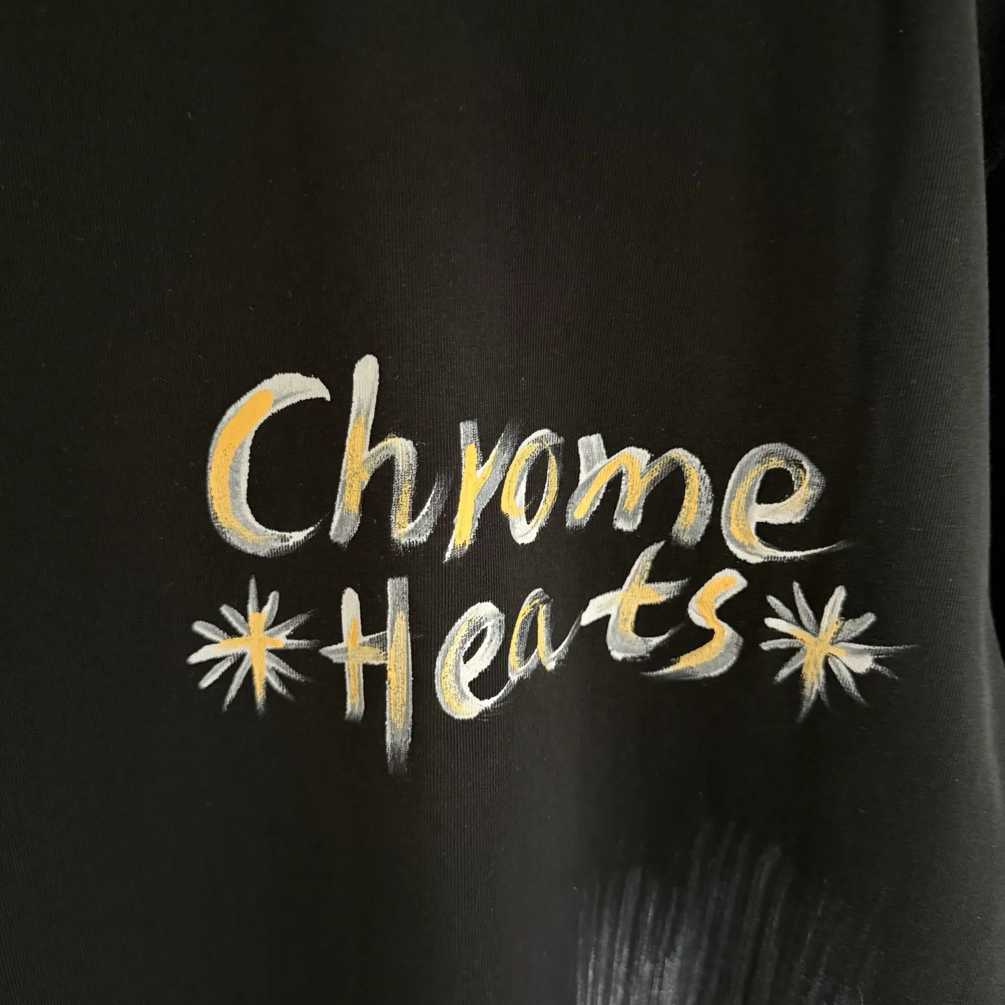 🅿️270 [Strict quality control] CH Crow Heart's new hand-painted T-shirt. Heavy 320g double yarn fabric. Washed twice. Four sides frayed. Heavy fabric. The neckline is made of icy Salona. Loose version. Deep, wide and stylish. No deformation or shrinkage. Three colors: black, white and gray. Size: M-2xl